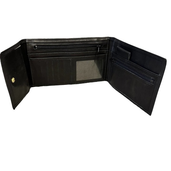 Rolfs Wallet Mens Cowhide Leather Billfold Classic Smooth Black - Picture 5 of 7